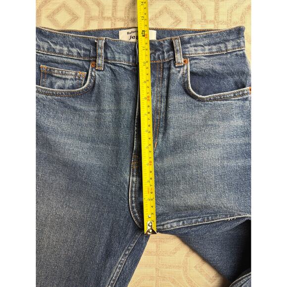 Reformation Liza Ultra High Rise Straight Jeans Icarian Wash Size 26 Blue Denim - Picture 8 of 8